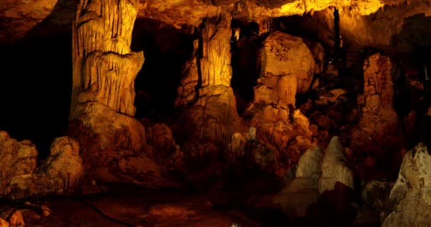 Cave Formations Tokat Turkiye Ballica Cave Southwest Tokat One Turkey — Stock Video