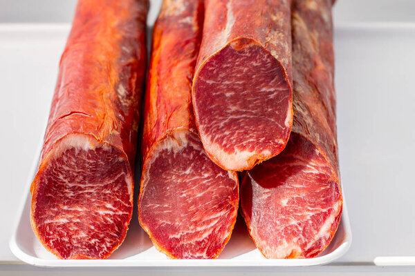 tenderloin on a tray and cut