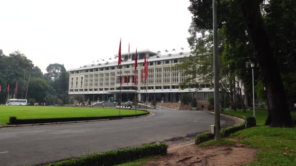 独立宫被称为统一宫 Dinh Thong Nhat Dinh Doc Lap 建于1962 1966年 — 图库视频影像