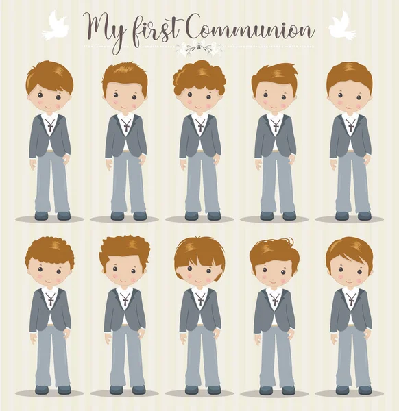 Ilk Communion için çocuklar güzel set