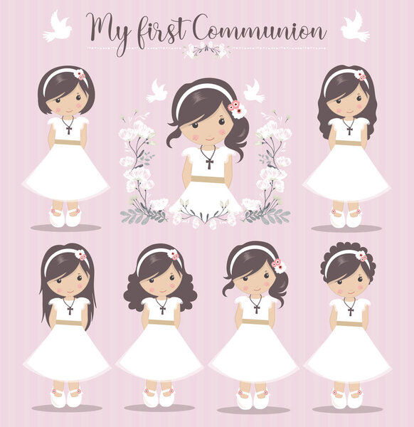 Lovely set of girls for First Communion