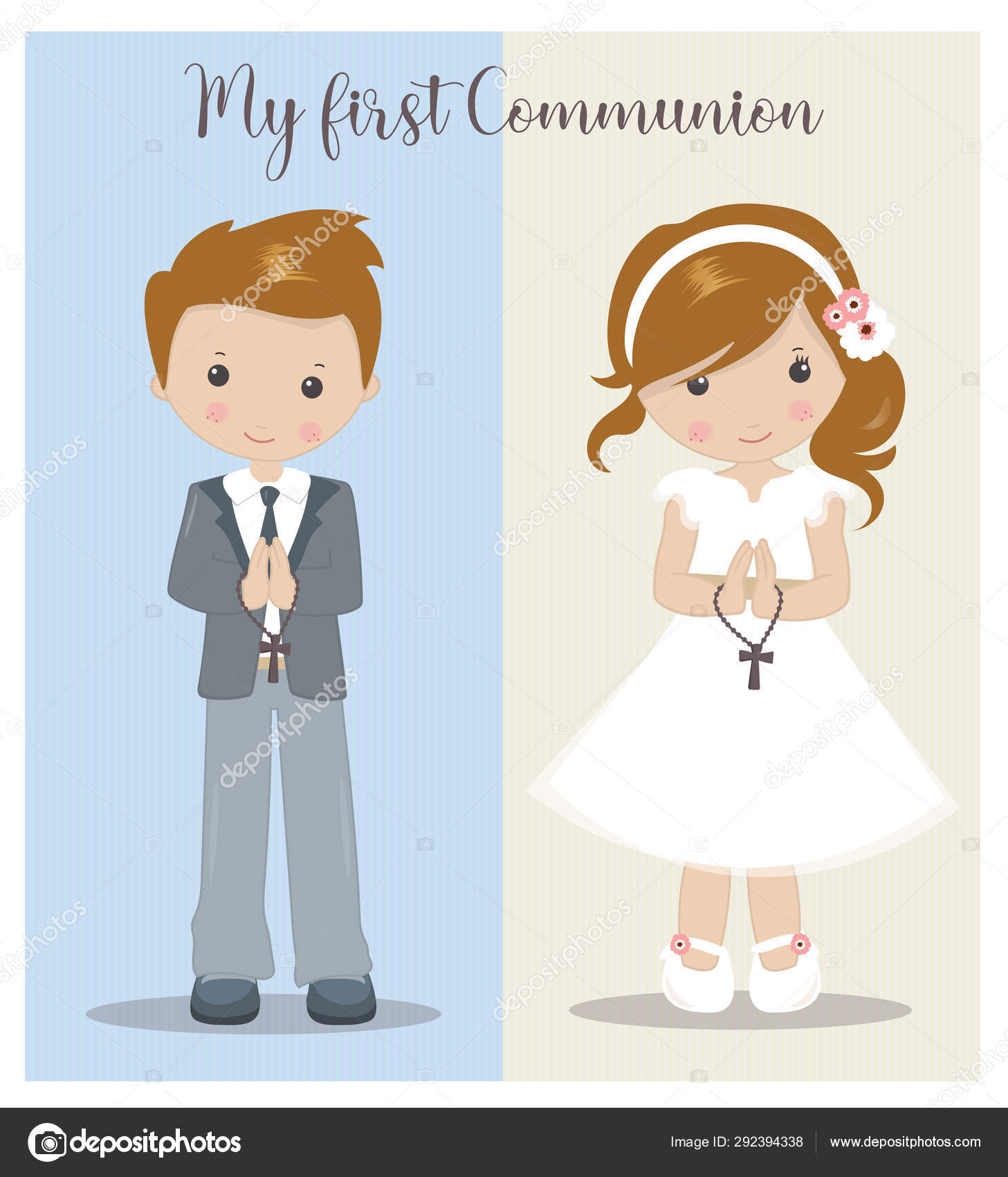 First Communion Girl Boy Holy Communion Vector Stock Vector Image By C Kikinunchi First Communion Girl Boy Holy Communion Vector Stock Vector Image By C Kikinunchi