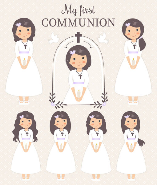 Lovely set of girls for First Communion