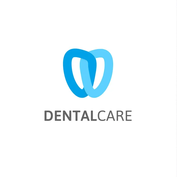 Icona della cura dentale. Modello di logo vettoriale della clinica dentistica. Dente stilizzato astratto, logotipo moderno per la stomatologia. Nodo lineare stilizzato . — Vettoriale Stock