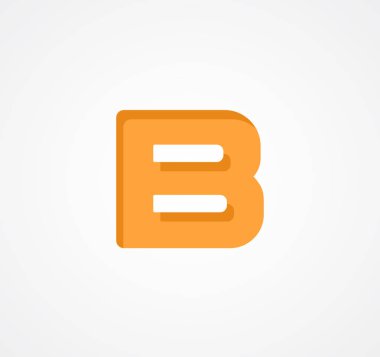 Mektup B. Bold geometrik yazı tipi öğesini. Modern vektör alfabe sembol.