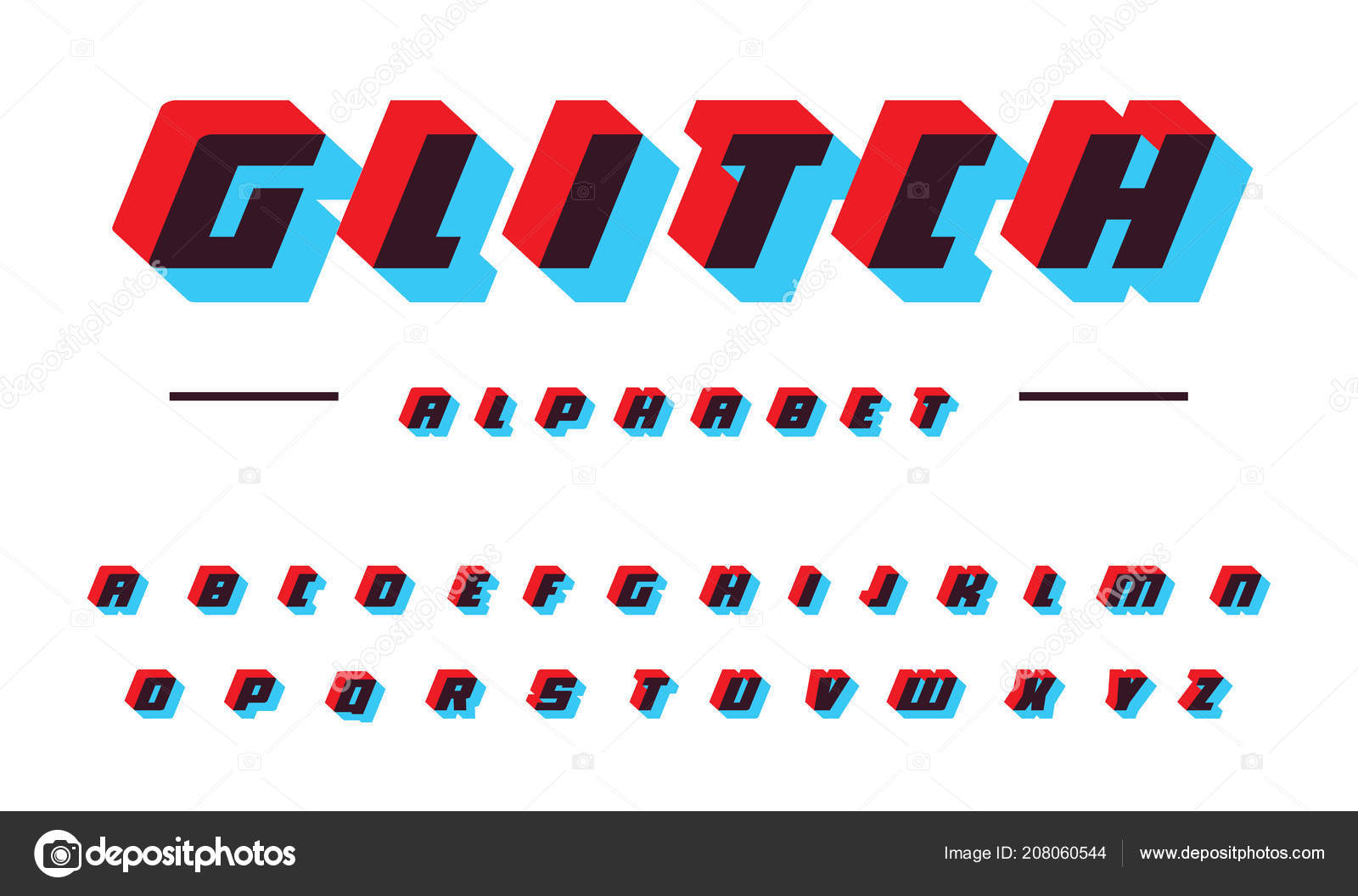 Glitch Text Effect Stock Template