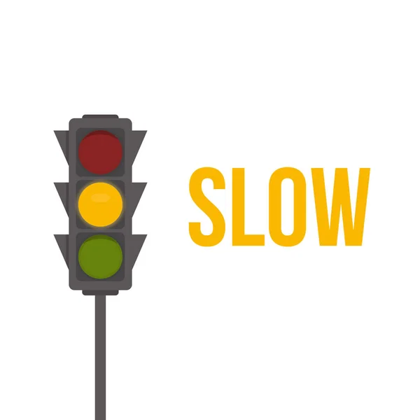 Ampel-Ikone. Gelbe Lichter Vektor Illustration. Straßenkreuzung, Verkehrszeichen, Verkehrsregeln Gestaltungselement. — Stockvektor