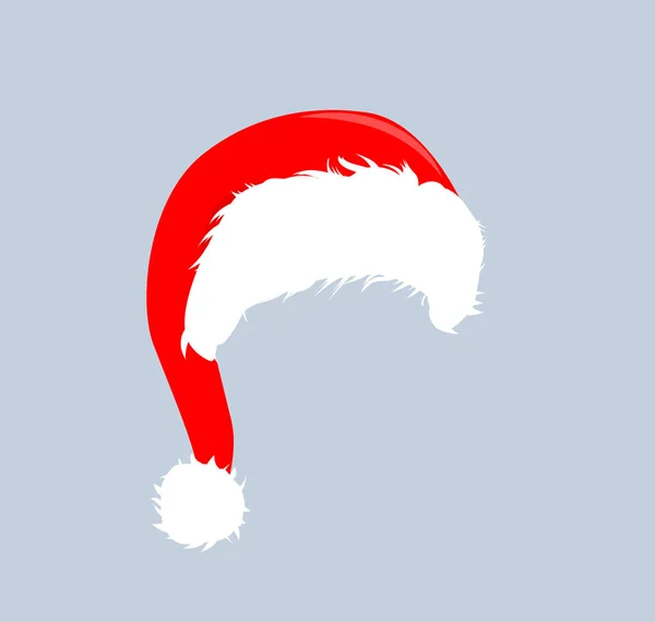 Значок рождественских красных шляп. Иллюстрация костюма Санта Клауса. Новогодний фотоэлемент . — стоковый вектор