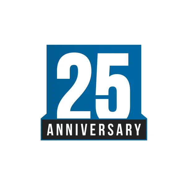 Icône Vectorielle 25E Anniversaire Modèle Logo Anniversaire Élément Conception Carte — Image vectorielle