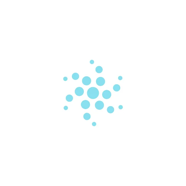 Círculo giratorio Dots vector icon.Air o la limpieza del agua y la ventilación de la plantilla del logotipo. Logotipo de tecnología redonda. Signo de estilo plano simple. Signo abstracto fresco azul. Ilustración vectorial aislada . — Vector de stock