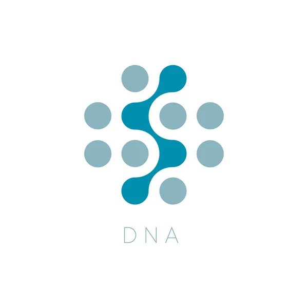 Κύκλους εικονίδιο του φορέα. Λογότυπο προτύπου DNA. Λογότυπο της επιστήμης. Αφηρημένο σύμβολο τελείες. Απομονωμένη διανυσματικά εικονογράφηση σε κενό φόντο. — Διανυσματικό Αρχείο