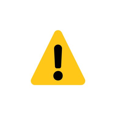 Ünlem işareti web simgesi. Düz. Vektör çizim.