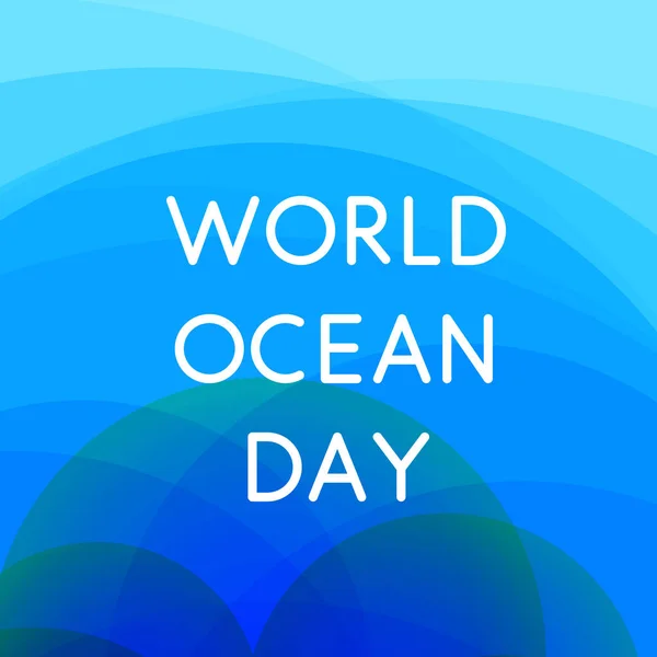 Modèle de conception de la Journée mondiale des océans. La santé des océans protège le fond. Bannière de soins de la nature. Environnement planète Illustration vectorielle isolée . — Image vectorielle