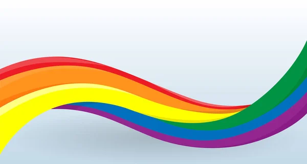 レインボーフラッグ、LGBT運動。現代の珍しい形。レズビアン、ゲイ、バイセクシャル、トランスジェンダーのシンボル。チラシやカード、ポスター、バナーやロゴの装飾のためのデザインテンプレート。分離ベクトル. — ストックベクタ