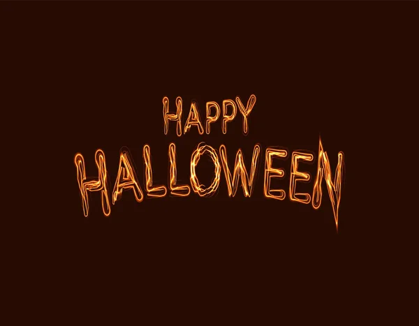 Happy Halloween Holiday scary vector text on black background. Halloween celebration card design. — Stock Vector