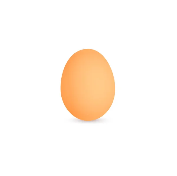 Egg icon, brown hen egg, eggsshell, isolated vector illustration on white background. — Stock Vector