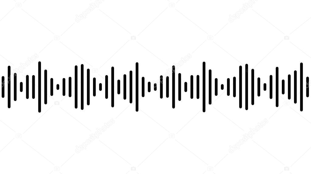 Sound wave or radio wave vector illustration