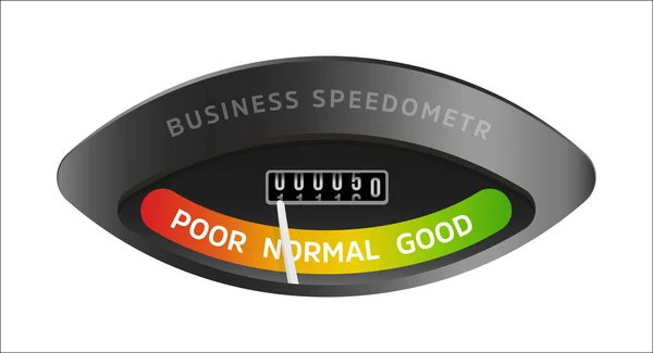 Logotipo isolado da escala do velocímetro. Ilustração da medida de desempenho empresarial. Carro painel equipamento vetor ícone . —  Vetores de Stock