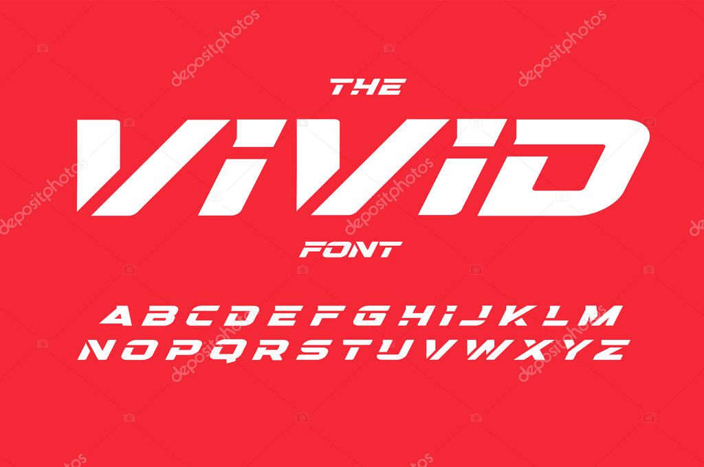 Vivid cyberpunk letters set. Blue and pink highlighted, italic and bold style alphabet. Modern color font for tournament, championship, gaming, fashion and art event. Vector typography design