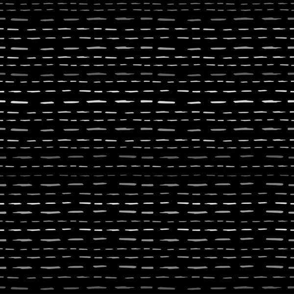 Bezešvé textury horizontálních čar, vektorový vzor digitálních vln, bílé pruhy na černém pozadí, šablona pro design textury — Stockový vektor