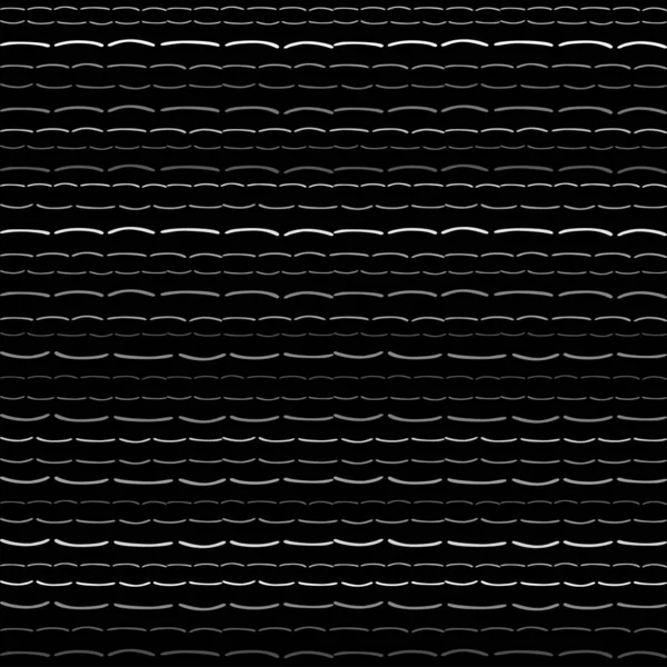 Texture transparente des lignes horizontales, motif vectoriel des ondes numériques, rayures blanches sur fond noir, gabarit de conception de texture — Image vectorielle