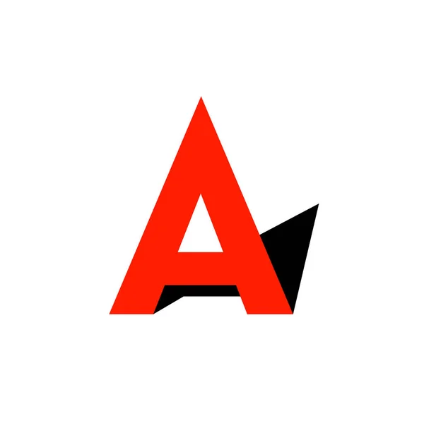 红字A，有箭头一样的黑色阴影，商业和创业的标志概念，向量模板. — 图库矢量图片