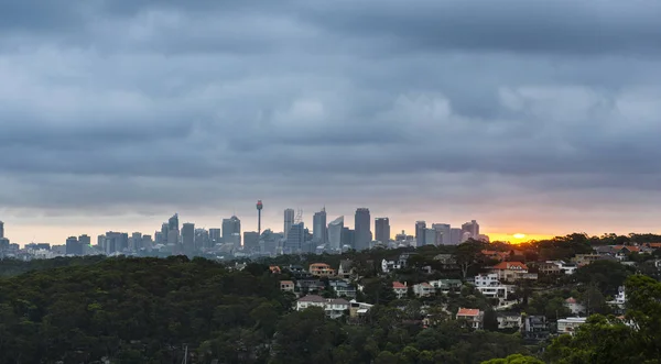 Sydney Ciudad Durante Puesta Del Sol — Foto de Stock