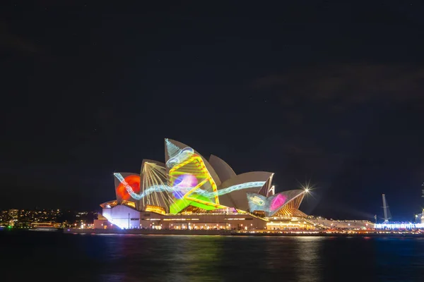 Sydney Australia June Sydney Opera House Sydney Vivid Sydney Festival — Stock Photo, Image