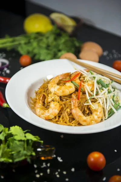 Pad Thai King Prawn — Stock Photo, Image