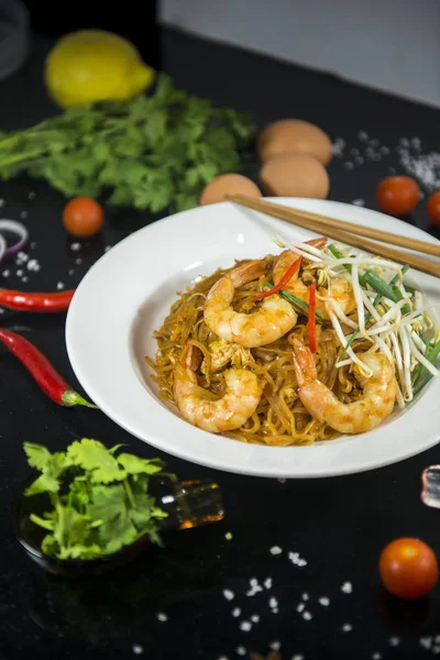 Pad Thai King Prawn — Stock Photo, Image