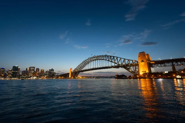 Skyline Von Sydney Australien Der Dämmerung — Stockfoto