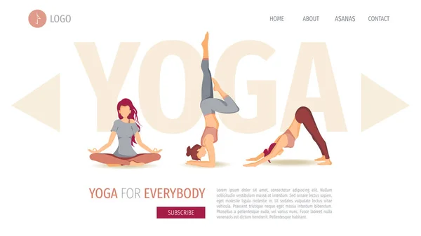 Yoga Class And Studio Template Banner Stock Illustration