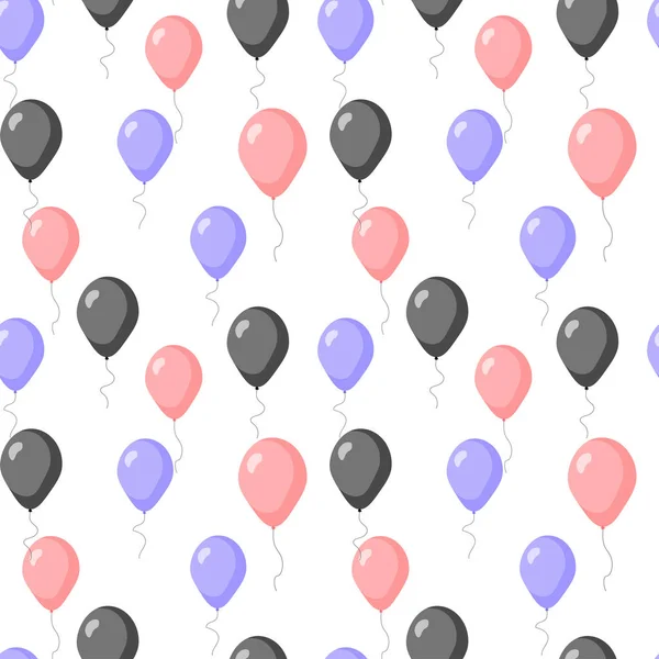 Bezszwowe Wzory Balonami Białym Tle Urodziny Impreza Uroczystość Idealny Tapet — Wektor stockowy