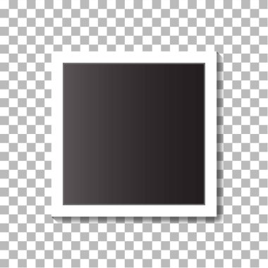 Modaya uygun arka planda siyah beyaz fotoğraf çerçevesi. Vintage tarzda gerçekçi vektör fotoğraf çerçevesi. 