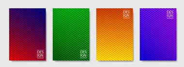 Renkli halftone şekiller sayfa düzenleri tasarım kapağı. Degradeler ile minimal modern tasarım kapağı. Dinamik poster şablonu, soyut desenler. Afiş, el ilanları için uygun soyut kapak. eps10