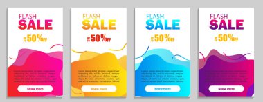 Dinamik geometrik sıvı şekiller kümesi. Web sitesi, sunumlar veya mobille uygulamaları için modern tasarım kapsar. vektör eps10