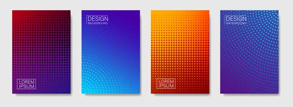 Coloridas Formas Medio Tono Portada Diseño Diseños Página Cubierta Diseño — Vector de stock