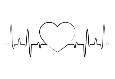 Kalp atışı tıbbi uygulamalar ve web siteleri için nabız hattı simgesini izleyin. Kırmızı tansiyon, kardiyogram, sağlık ekg. İzole arka planda düz tarzda kalp kardiyogramı. vektör eps10