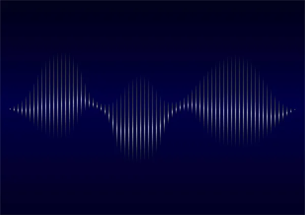 Onda de sonido abstracta de música.Fondo de radio con forma de pulso de sonido. ilustración vectorial — Vector de stock