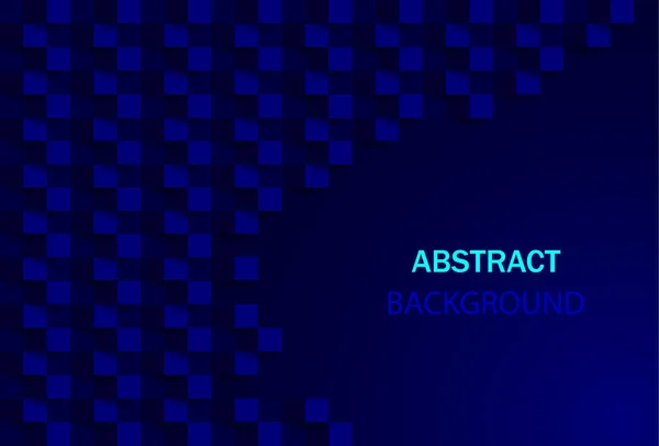 Sfondo astratto blu scuro con texture geometrica.Sfondo architettura moderna. Quadrato geometrico creativo per il sito web. vettore — Vettoriale Stock