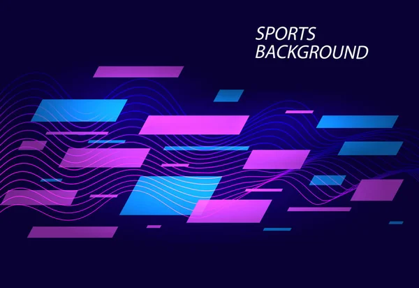 Sporthintergrund mit abstrakter Geschwindigkeitswelle und grafischer Form. geometrischer Hintergrund des Sports mit abstrakten Linien. Vektor — Stockvektor