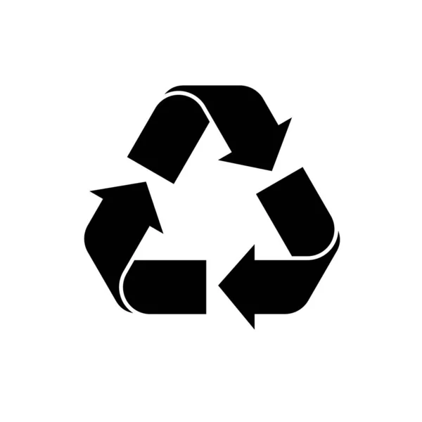 Recycler le vecteur d'icône. Symbole de recyclage noir. icône vectorielle de recyclage sur fond isolé. Logo de recyclage simple pour le web, application mobile, médias sociaux. illustration vectorielle — Image vectorielle