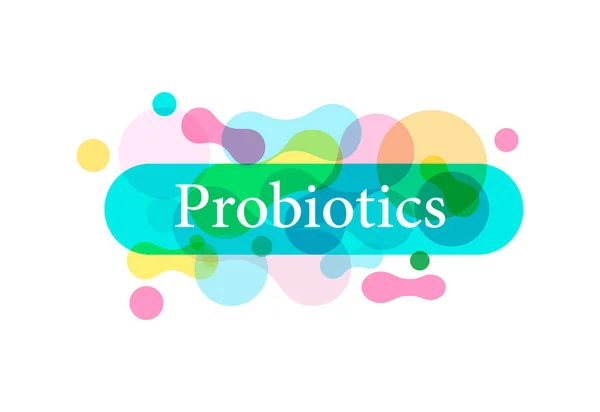 고립 된 배경에 probiotic 박테리아. 프리바이오틱 마이크로 유산균 아이콘. 인간의 위장에 대 한 probiotic 박테리아. 프로바이오틱스를 함유한 건강한 영양을 컨셉으로 합니다. 벡터 — 스톡 벡터