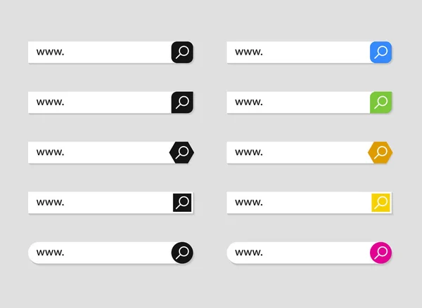 Значок поисковой строки с полем двигателя для веб-сайта. Online box of search in flat style.S:bar of find for web, mobile app, computer. векторная иллюстрация — стоковый вектор