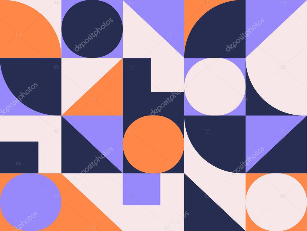 Geometric pattern background with square, geometry round, triangle. Abstract creative color geometric shape. 3d geometry pattern. Futuristic graphic illustration. vector