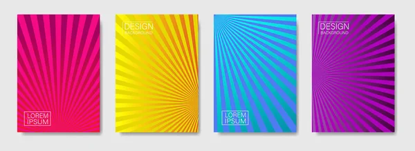 Trendy kleurovergang abstracte halftoon lijnen patroon achtergrond cover ontwerp. Moderne geometrische cover design met trendy kleur. Sjabloon toekomstige geometrische patroon voor Placard, poster. Vector — Stockvector