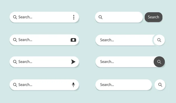 Arama çubuğu interneti. ui, web formu ve bilgisayar için www arama oku. Tarayıcı arama adresi ve gezinme düğmesi. Tarayıcı ögesi için www kutu formu. vektör eps10