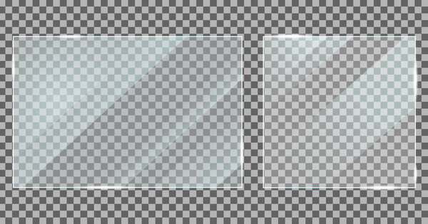 Glass with reflection effect in mockup style. Acrylic and glass texture with glare. Digital screen window frame with glossy lights effect. Gloss plastic screen, realistic mirror on transparent.