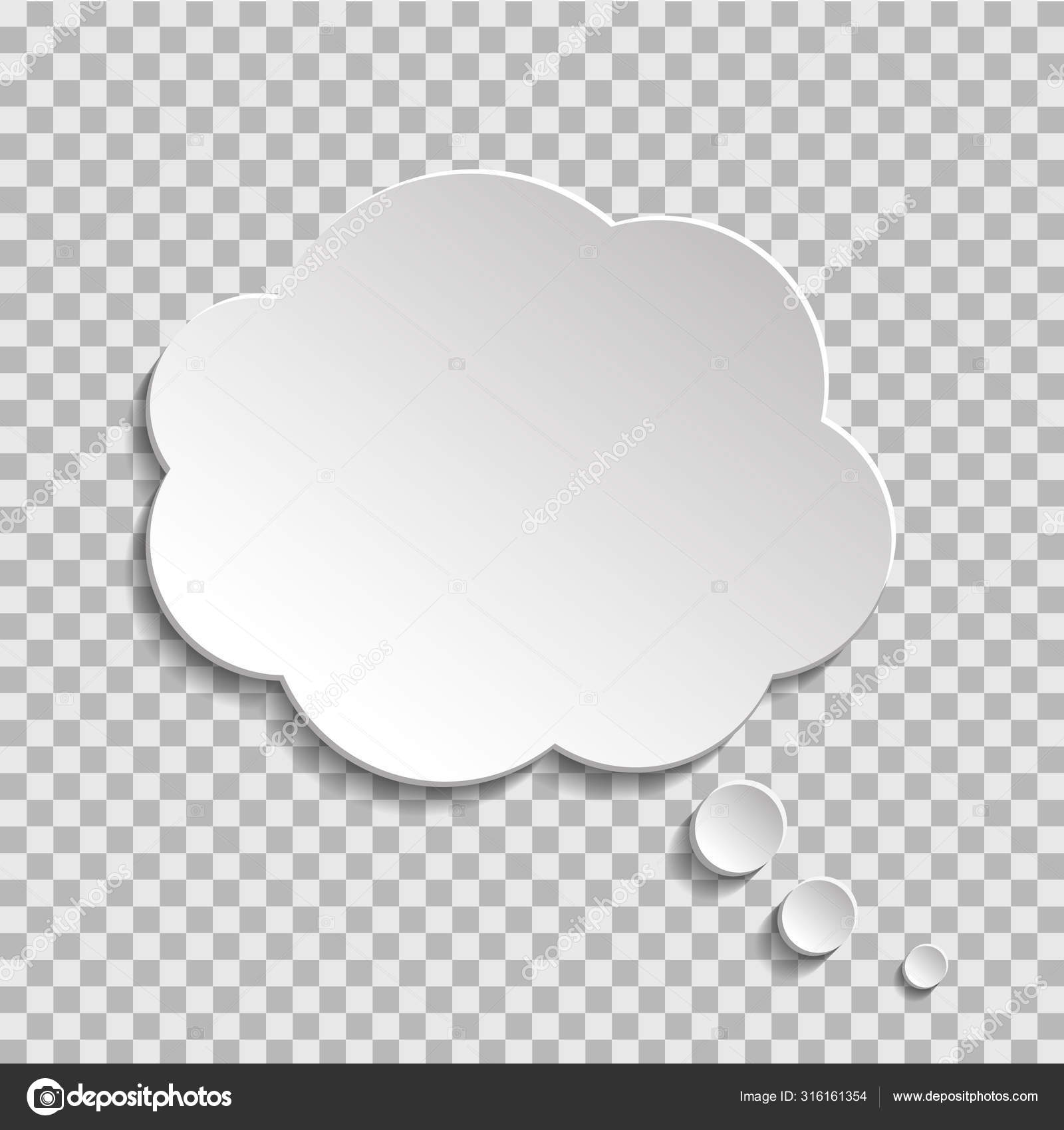 Bolha de pensar em fundo transparente. Mensagem em nuvem para texto, banda  desenhada. Bolha de fala divertida em fundo isolado. Nuvem branca de  pensamento. ilusão vetorial Vetor de ©Rimm-Art 316161354, image size:1600x1700