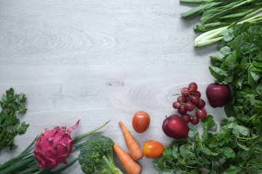 taze sebze ile gıda kompozisyon . Sağlıklı gıda kavramı.                             